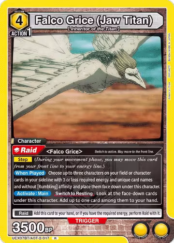 Falco Grice (Jaw Titan) (UEX07BT/AOT-2-017), UEX07BT: Attack on Titan Vol. 2 — Union Arena card price