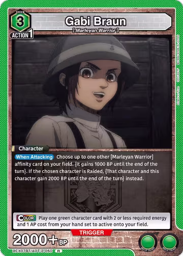 Gabi Braun (050) (UEX07BT/AOT-2-050), UEX07BT: Attack on Titan Vol. 2 — Union Arena card price