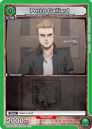 Porco Galliard (UEX07BT/AOT-2-057), UEX07BT: Attack on Titan Vol. 2 — Union Arena card price
