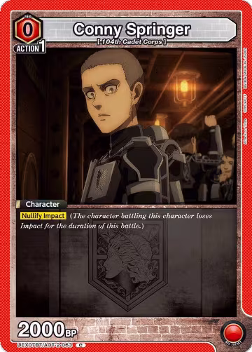 Conny Springer (063) (UEX07BT/AOT-2-063), UEX07BT: Attack on Titan Vol. 2 — Union Arena card price
