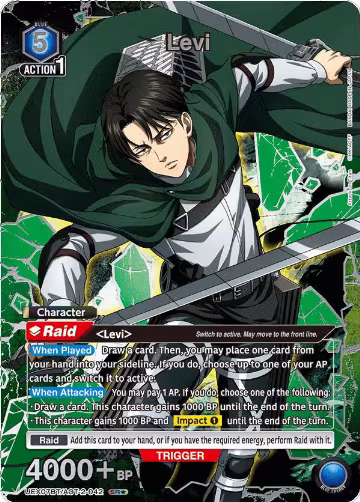 Levi (042) (Box Topper Silver Foil) (UEX07BT/AOT-2-042), UEX07BT: Attack on Titan Vol. 2 — Union Arena card price