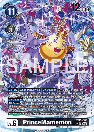 PrinceMamemon (Alternate Art) (EX13-063 SR), Chivalrous XIII — Digimon card price