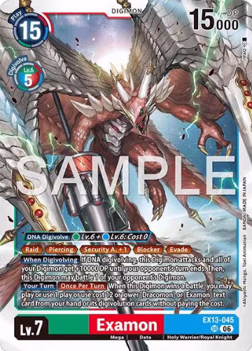 Examon (EX13-045 SR), Chivalrous XIII — Digimon card price