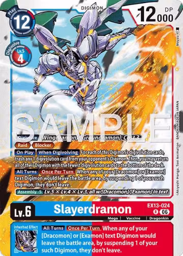 Slayerdramon (EX13-024 R), Chivalrous XIII — Digimon card price