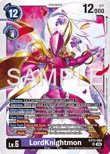 LordKnightmon (EX13-064 SR), Chivalrous XIII — Digimon card price