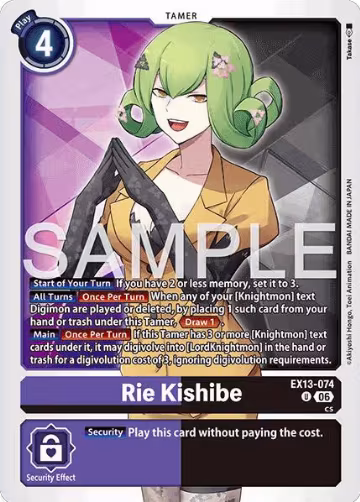Rie Kishibe (EX13-074 U), Chivalrous XIII — Digimon card price