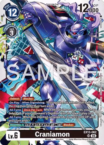 Craniamon (EX13-062 SR), Chivalrous XIII — Digimon card price