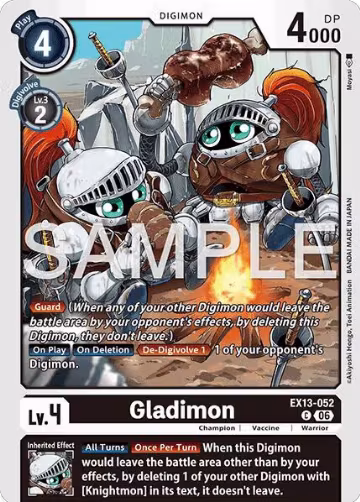 Gladimon (EX13-052 C), Chivalrous XIII — Digimon card price