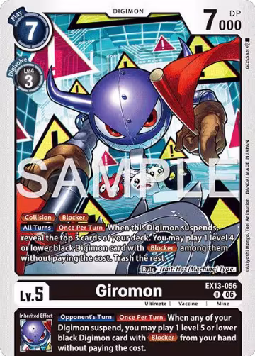 Giromon (EX13-056 U), Chivalrous XIII — Digimon card price