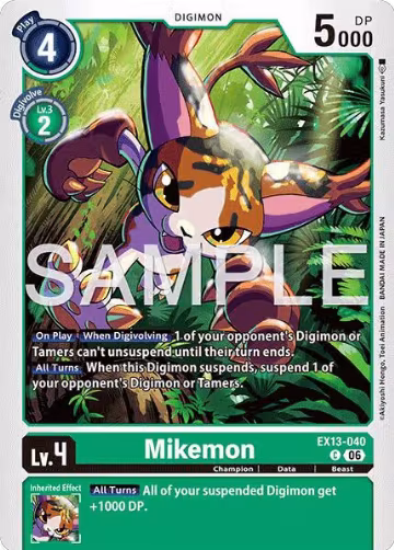 Mikemon (EX13-040 C), Chivalrous XIII — Digimon card price