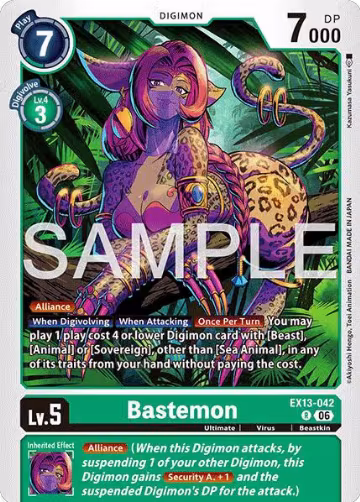 Bastemon (EX13-042 R), Chivalrous XIII — Digimon card price