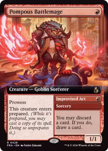 Pompous Battlemage (Extended Art) (428), Reality Fracture — Magic card price