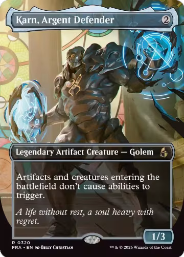 Karn, Argent Defender (Borderless) (320), Reality Fracture — Magic card price