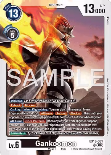 Gankoomon (EX13-061 SR), Chivalrous XIII — Digimon card price