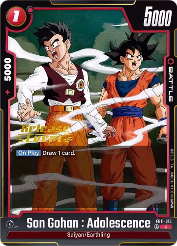 Son Gohan : Adolescence - FB11-015 (FB11-015), Brightness of Hope Release Event Cards — DB Fusion card price