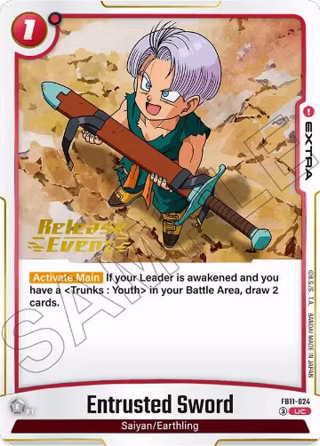Entrusted Sword (FB11-024), Brightness of Hope Release Event Cards — DB Fusion card price
