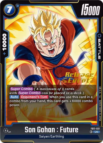 Son Gohan : Future - FB11-031 (FB11-031), Brightness of Hope Release Event Cards — DB Fusion card price