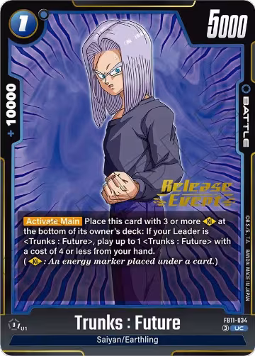 Trunks : Future - FB11-034 (FB11-034), Brightness of Hope Release Event Cards — DB Fusion card price