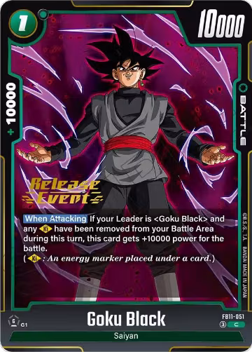 Goku Black - FB11-051 (FB11-051), Brightness of Hope Release Event Cards — DB Fusion card price