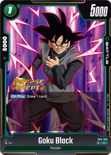 Goku Black - FB11-052 (FB11-052), Brightness of Hope Release Event Cards — DB Fusion card price