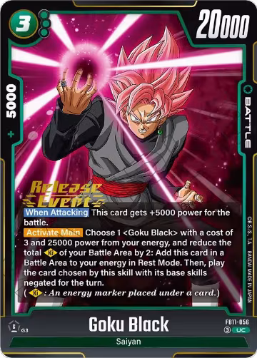 Goku Black - FB11-056 (FB11-056), Brightness of Hope Release Event Cards — DB Fusion card price