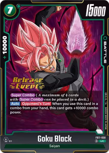 Goku Black - FB11-058 (FB11-058), Brightness of Hope Release Event Cards — DB Fusion card price