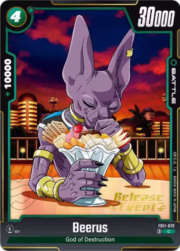 Beerus - FB11-070 (FB11-070), Brightness of Hope Release Event Cards — DB Fusion card price