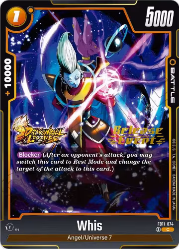 Whis - FB11-074 (FB11-074), Brightness of Hope Release Event Cards — DB Fusion card price