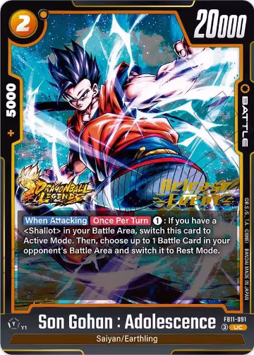 Son Gohan : Adolescence - FB11-091 (FB11-091), Brightness of Hope Release Event Cards — DB Fusion card price