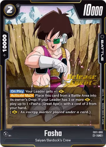 Fasha (FB11-099), Brightness of Hope Release Event Cards — DB Fusion card price