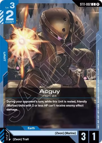 Acguy (ST11-002), Starter Deck 11: Aquatic Assault — Gundam card price