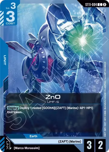 ZnO (ST11-004), Starter Deck 11: Aquatic Assault — Gundam card price
