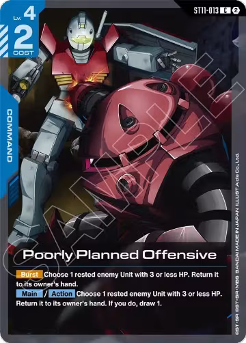 Poorly Planned Offensive (ST11-013), Starter Deck 11: Aquatic Assault — Gundam card price