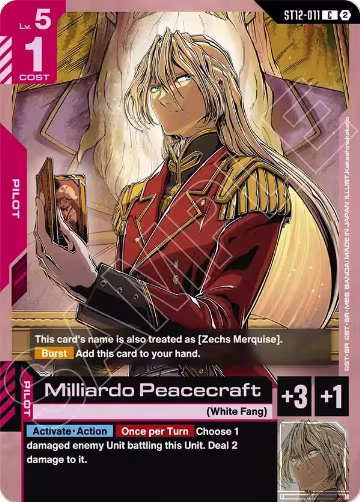 Milliardo Peacecraft (ST12-011), Starter Deck 12: Raging Onslaught — Gundam card price