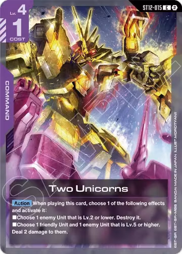 Two Unicorns (ST12-015), Starter Deck 12: Raging Onslaught — Gundam card price