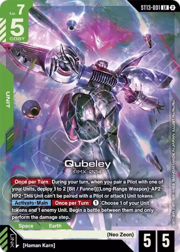 Qubeley (ST13-001), Starter Deck 13: Silent Barrage — Gundam card price