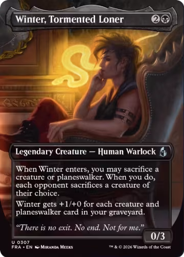 Winter, Tormented Loner (Borderless) (307), Reality Fracture — Magic card price