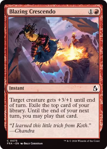 Blazing Crescendo (75), Reality Fracture — Magic card price