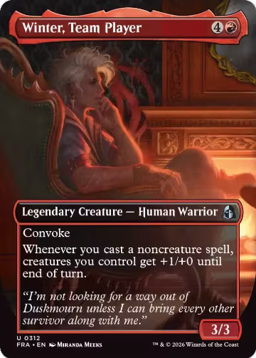 Winter, Team Player (Borderless) (312), Reality Fracture — Magic card price