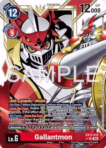 Gallantmon (Alternate Art) (EX13-015 SR), Chivalrous XIII — Digimon card price