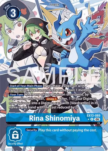 Rina Shinomiya (Alternate Art) (EX13-069 R), Chivalrous XIII — Digimon card price