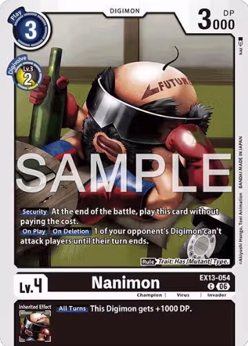 Nanimon (EX13-054 C), Chivalrous XIII — Digimon card price