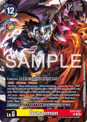 Dynasmon (EX13-037 SR), Chivalrous XIII — Digimon card price