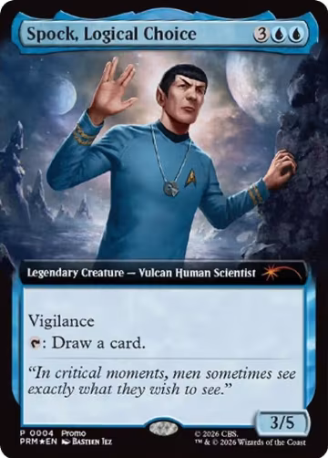 Spock, Logical Choice (Extended Art) (4), Media Promos — Magic card price