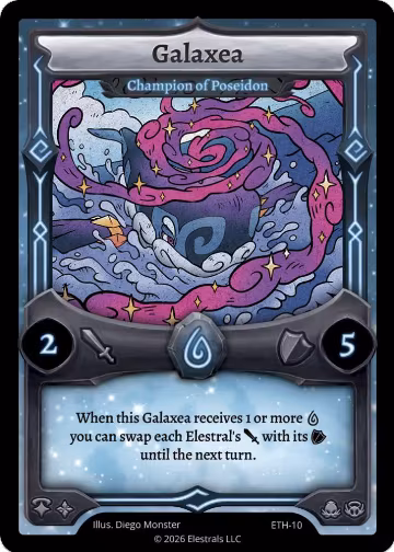 Galaxea - Champion of Poseidon (ETH-10), Shattered Stars - Ethereal — Elestrals card price