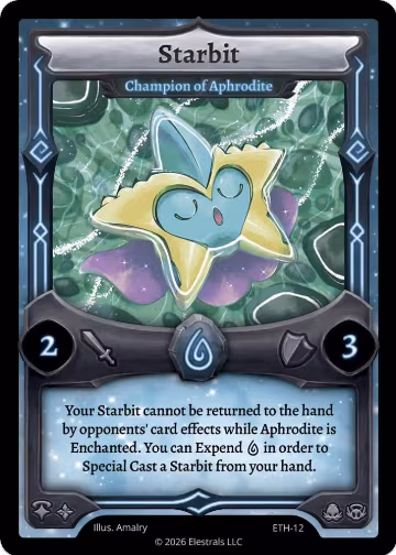 Starbit - Champion of Aphrodite (ETH-12), Shattered Stars - Ethereal — Elestrals card price
