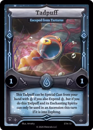 Tadpuff - Escaped from Tartarus (ETH-13), Shattered Stars - Ethereal — Elestrals card price