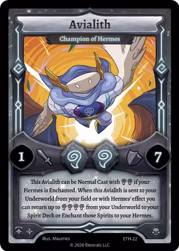 Avialith - Champion of Hermes (ETH-22), Shattered Stars - Ethereal — Elestrals card price