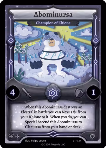 Abominursa - Champion of Khione (ETH-24), Shattered Stars - Ethereal — Elestrals card price