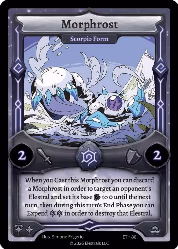 Morphrost - Scorpio Form (ETH-30), Shattered Stars - Ethereal — Elestrals card price